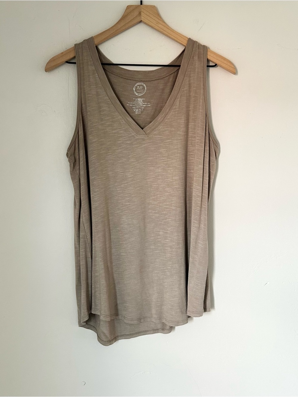 Maurices 24/7 Mara Tan Solid V-Neck Layering Tank Top